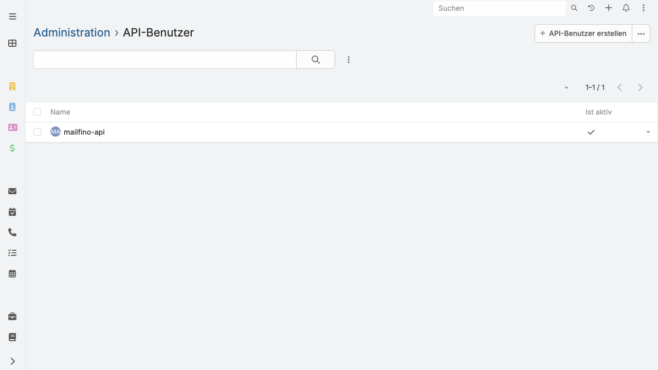 Aktiver EspoCRM API-Benutzer
