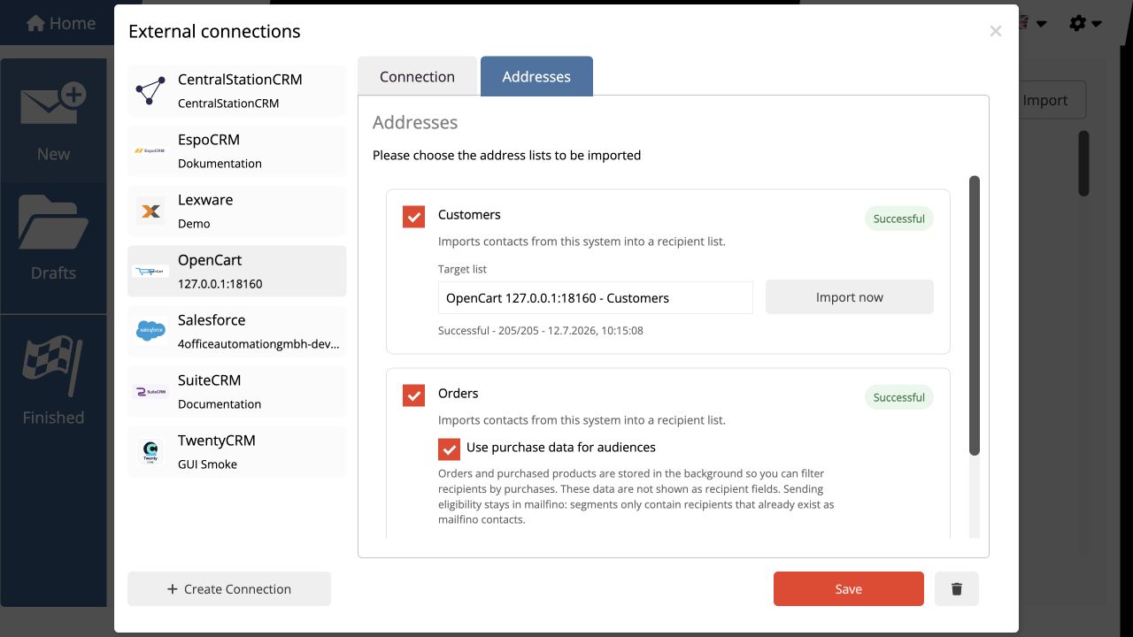 OpenCart Importkarten