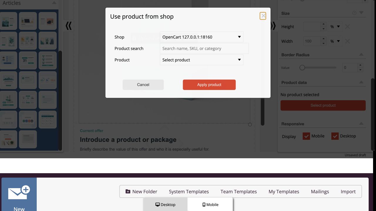 OpenCart Produktpicker