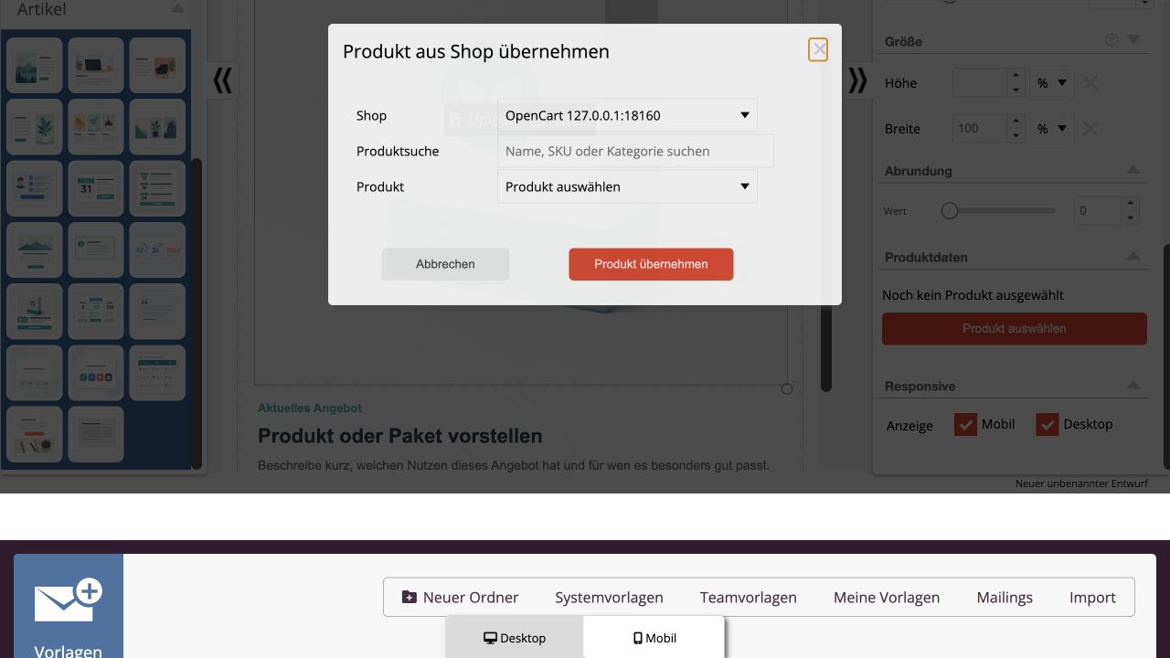 OpenCart Produktpicker