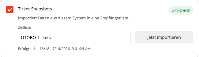 Datensparsamer Ticket-Import