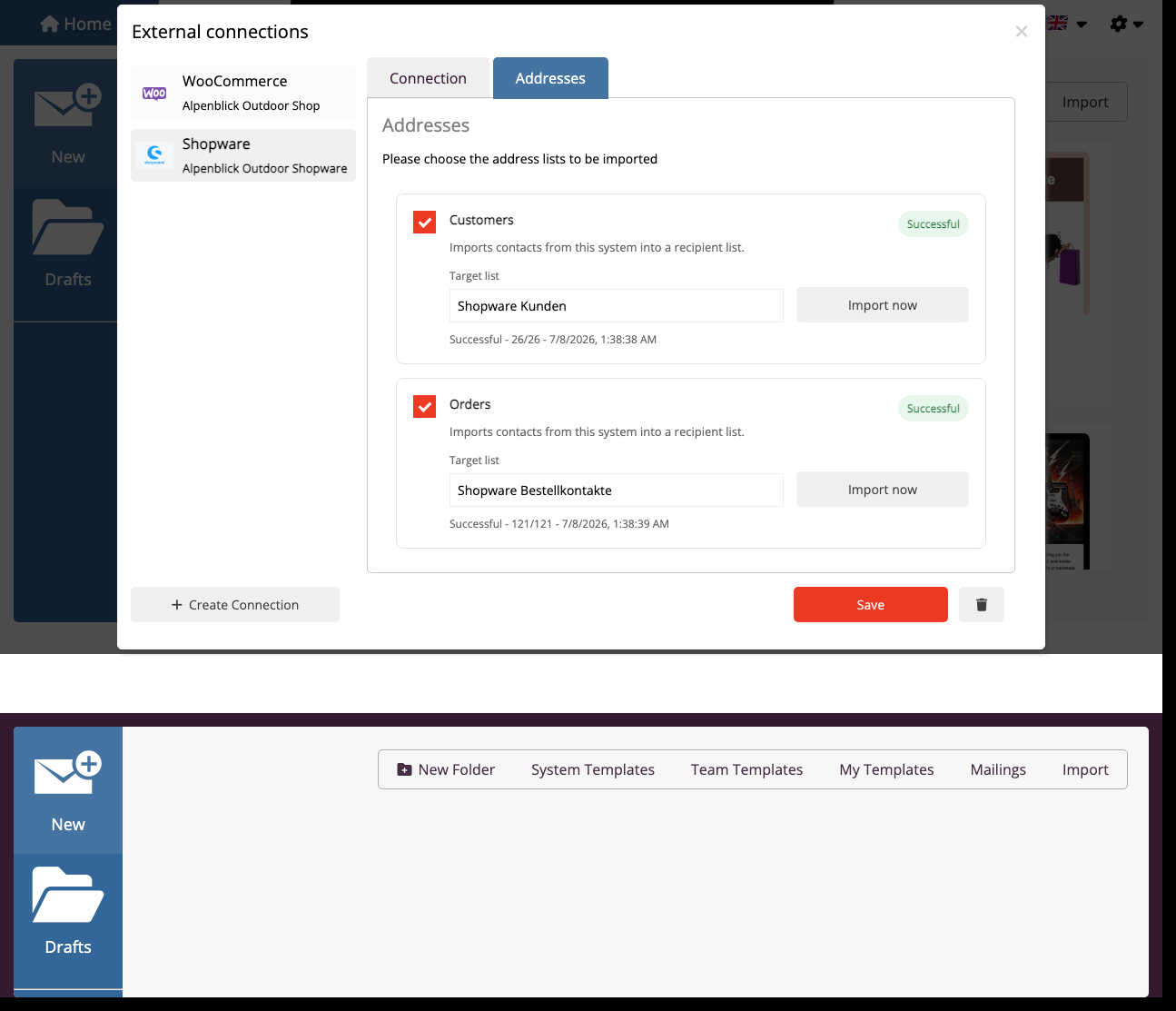 Shopware Kaufdaten für Zielgruppen aktivieren