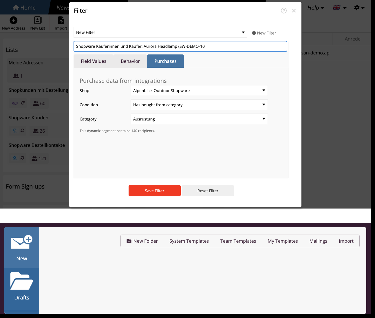 Shopware Kategoriesegment erstellen