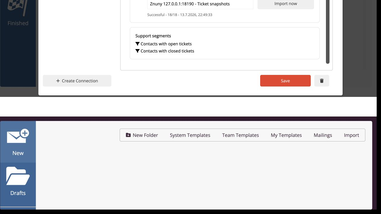 Erfolgreich synchronisierte Znuny-Ticket-Snapshots