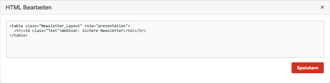 HTML-Dialog mit Hinweis auf den vollständigen Editor-Inhalt