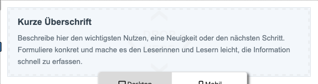 Text mit grauem Hintergrund