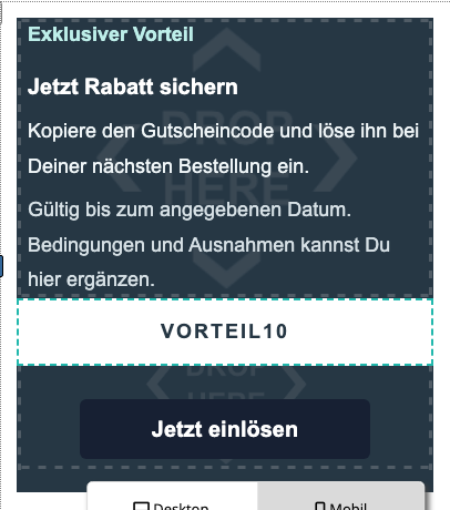 Mobile Folge von Gutscheincode, Bedingungen und Aktion