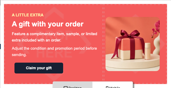 Geschenk zur Bestellung
