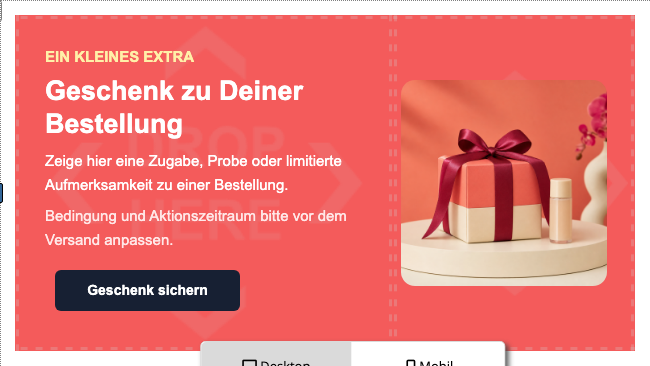 Geschenk zur Bestellung