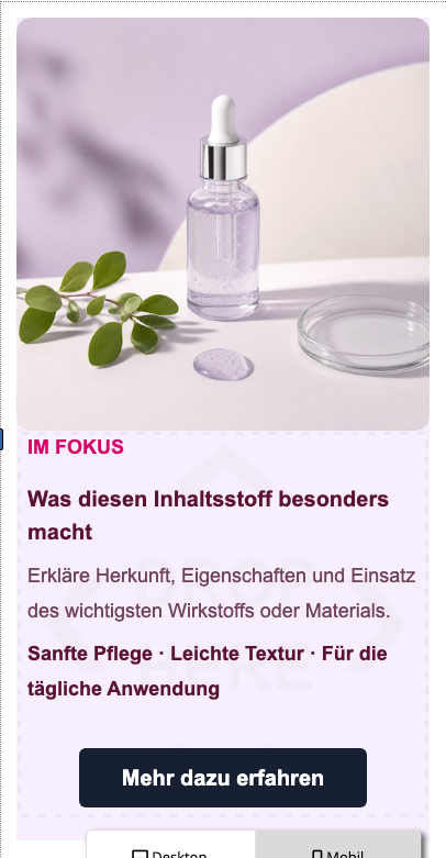 Mobile Stapelung des Inhaltsstoff-Spotlights